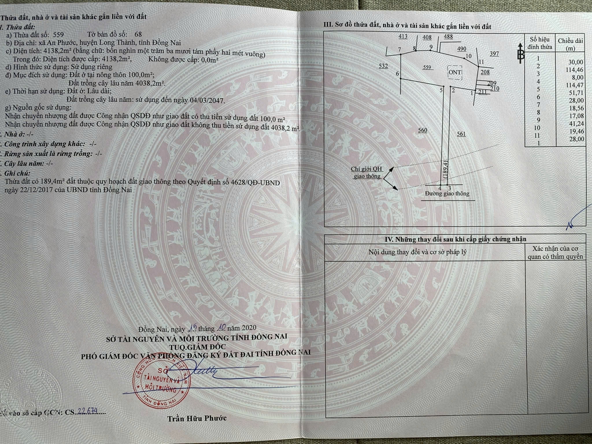 BÁN 1HA ĐẤT MẶT ĐƯỜNG BÙI THỊ XUÂN - AN PHƯỚC - CÁCH SÂN BAY LONG THÀNH 10KM - Ảnh 1